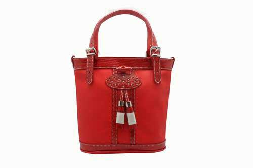 Red Equestrian Handbag with Tassel. Ref. 617